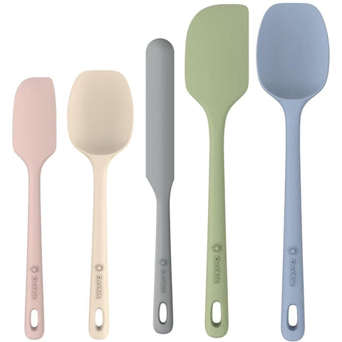 ChefAide set de espatulas silicona de 5 piezas para versatilidad en la cocina.