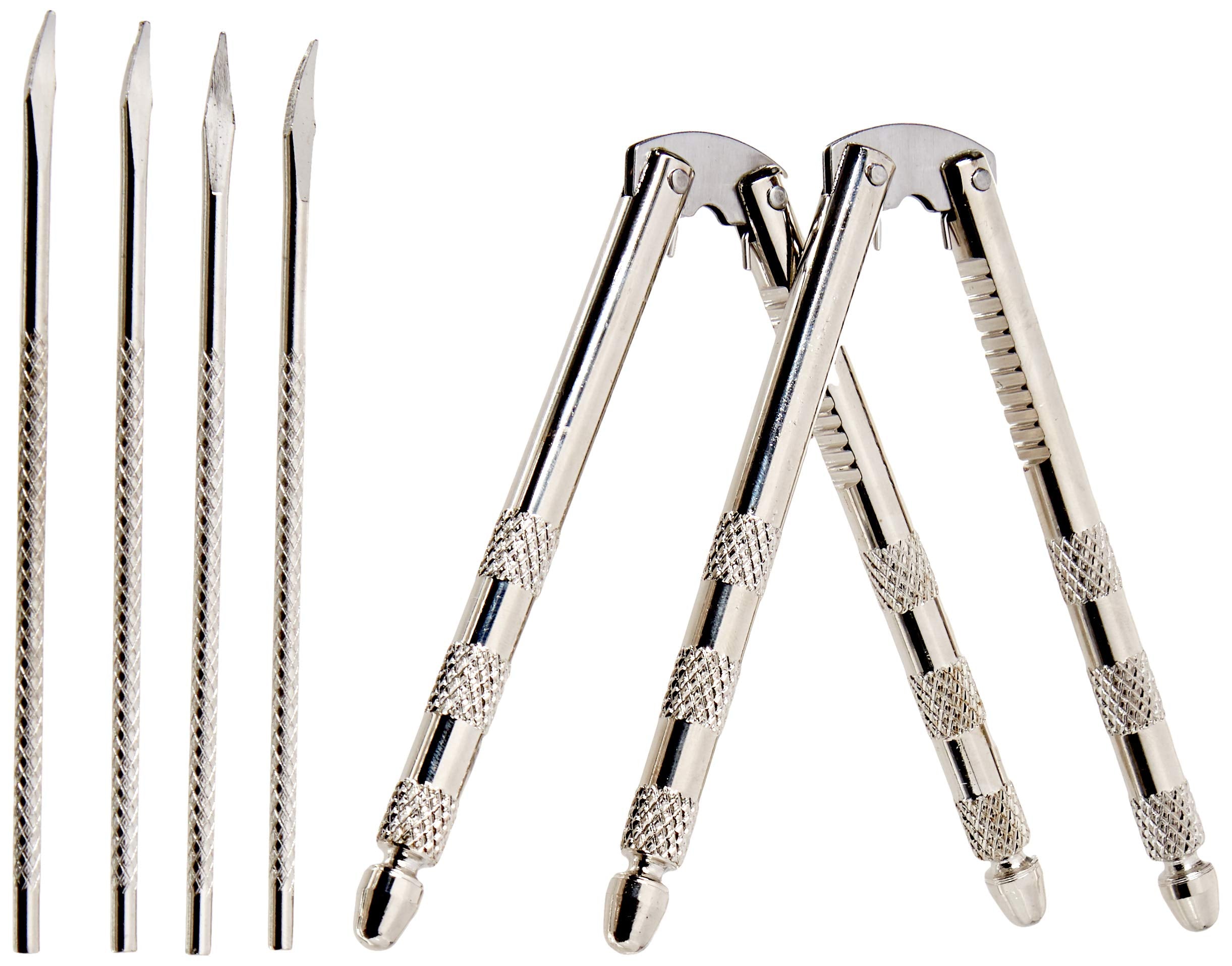 Chef Craft 21629-2PK cascanueces en acero inoxidable, perfectos para aperitivos