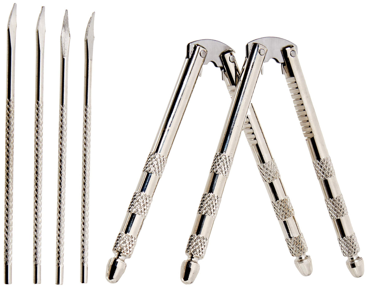 Chef Craft 21629-2PK cascanueces en acero inoxidable, perfectos para aperitivos