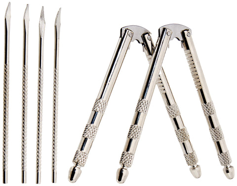 Chef Craft 21629-2PK cascanueces en acero inoxidable, perfectos para aperitivos