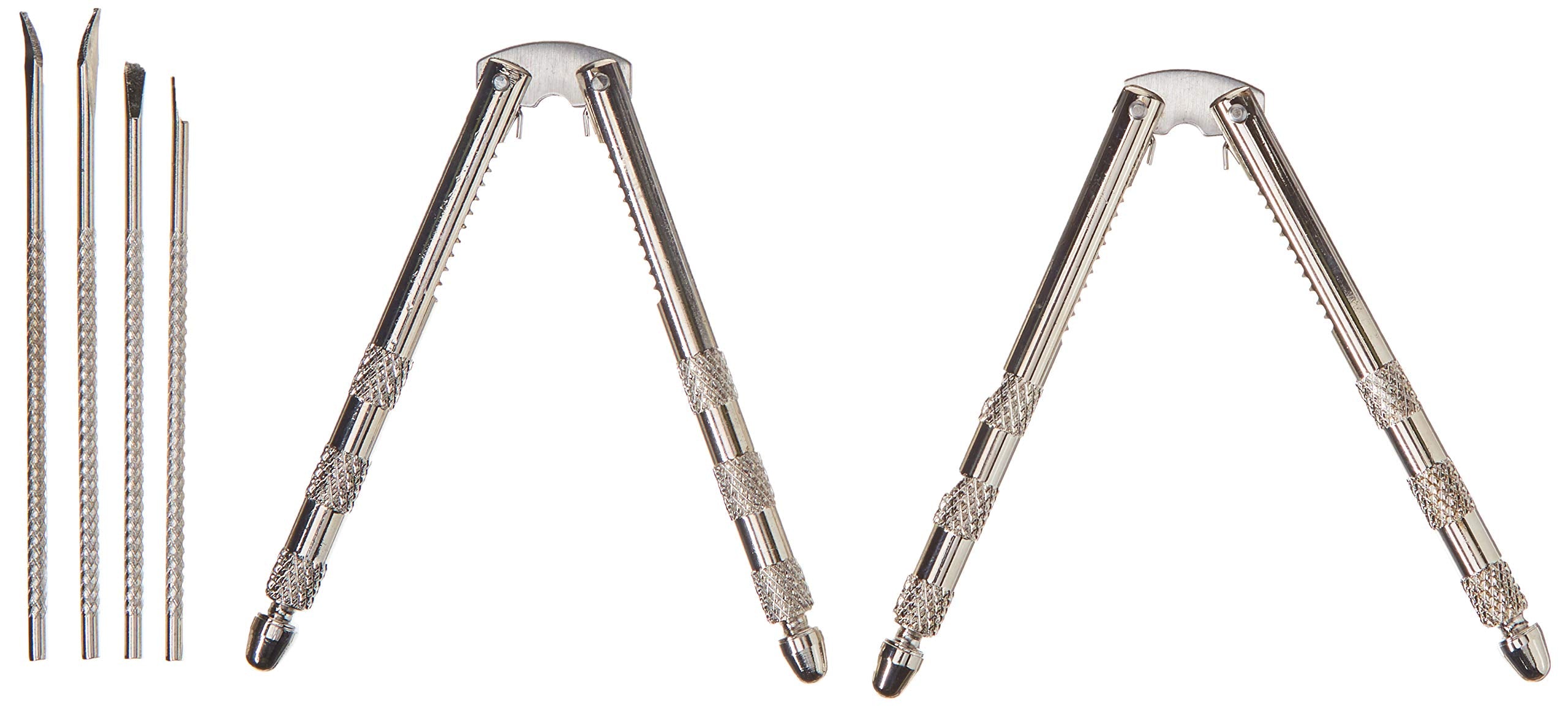 Chef Craft 21629-2PK pinchos de acero inoxidable, ideales para servir frutos secos