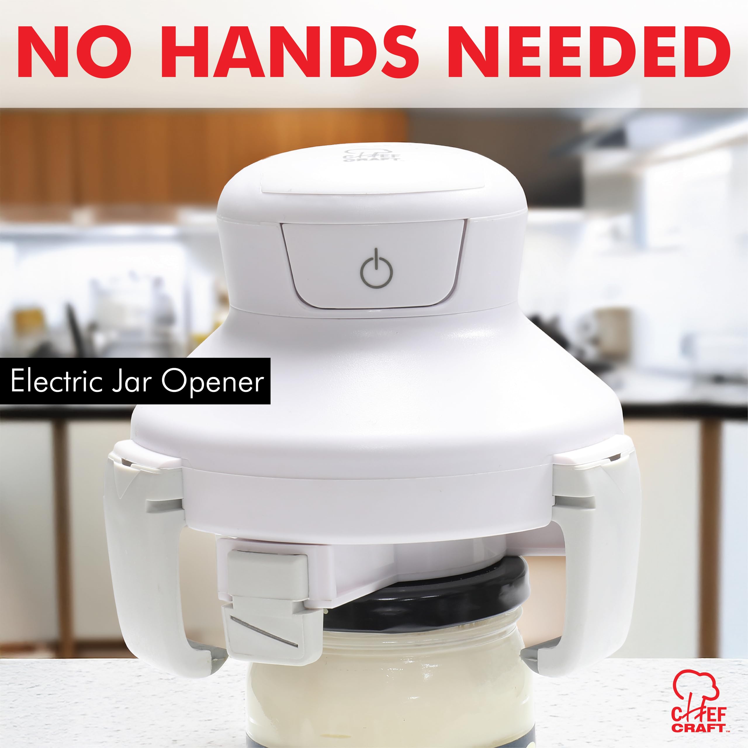 Chef Craft ajuste de tapa de frasco eléctrico para diferentes tamaños.