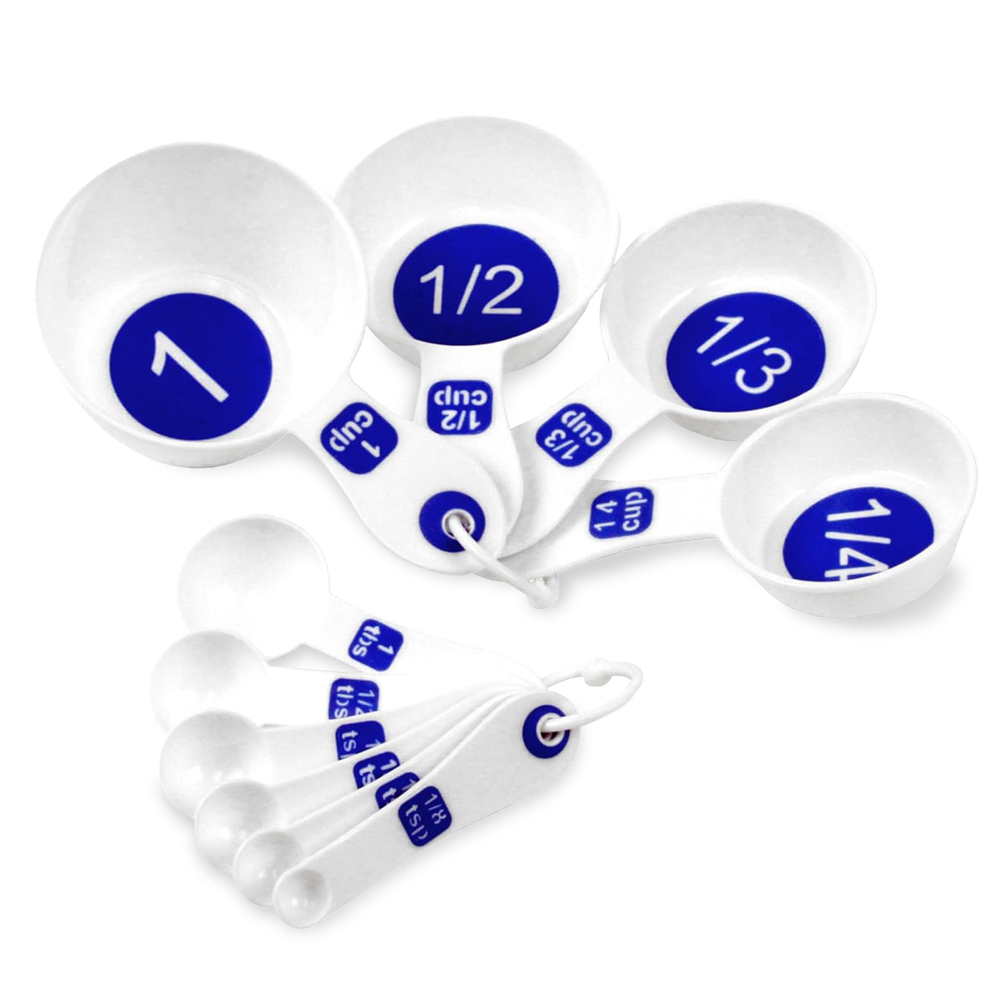 Conjunto de medidores Chef Craft en blanco para cocción precisa en casa.