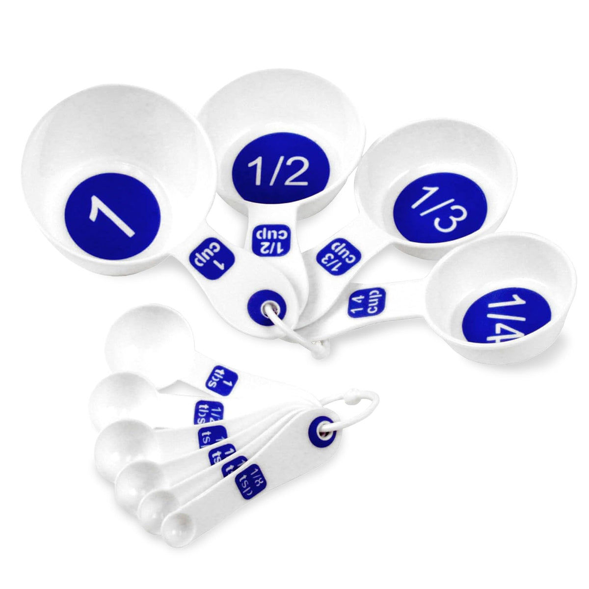 Conjunto de medidores Chef Craft en blanco para cocción precisa en casa.