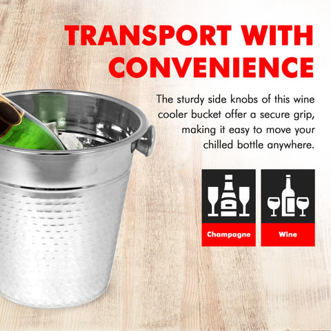 Cubeta Chef Craft con manijas laterales para transporte fácil.