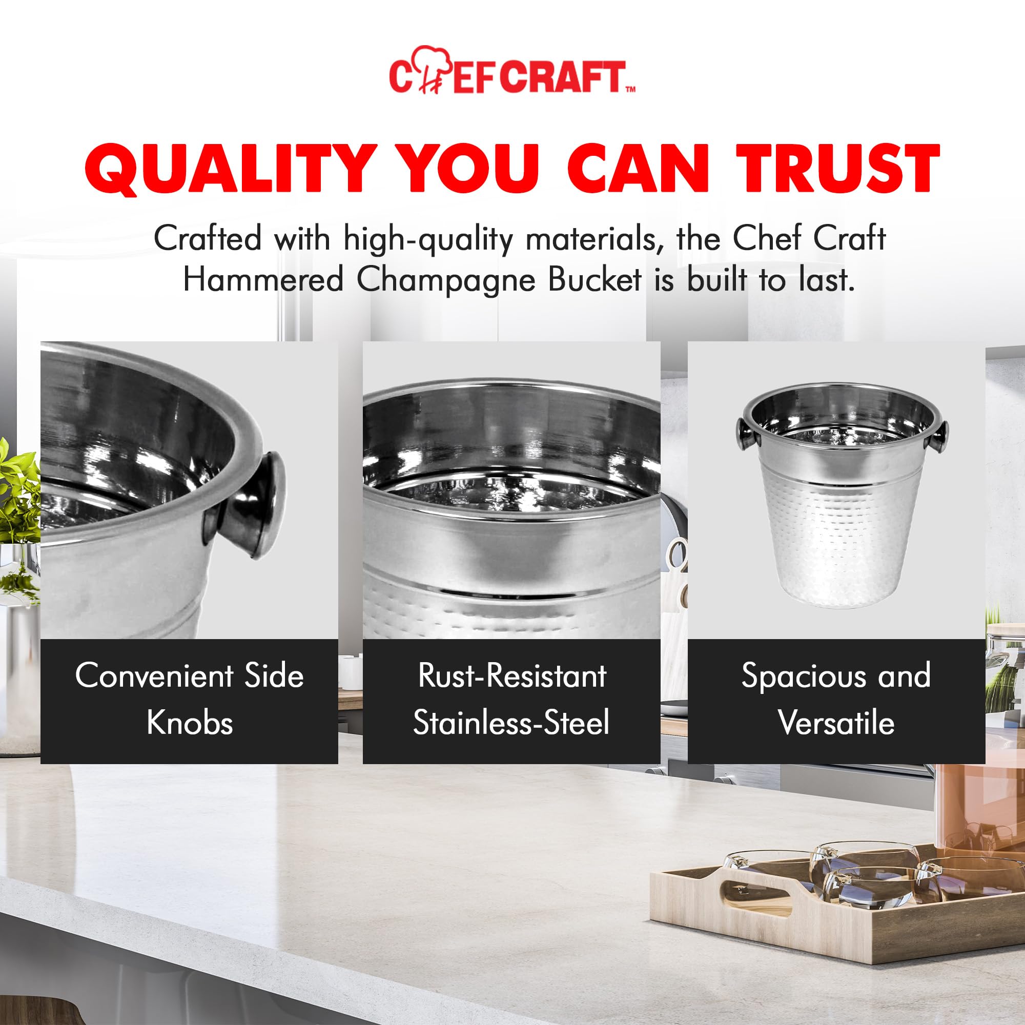 Cubeta Chef Craft para fiestas elegantes o noches románticas.