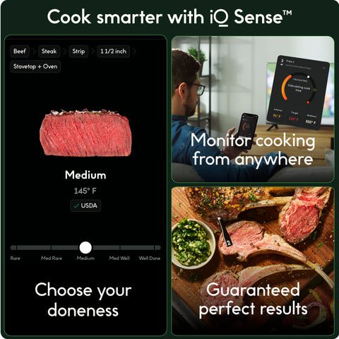 CHEF iQ Sense: monitor remoto con rango ilimitado para vigilar la cocción.