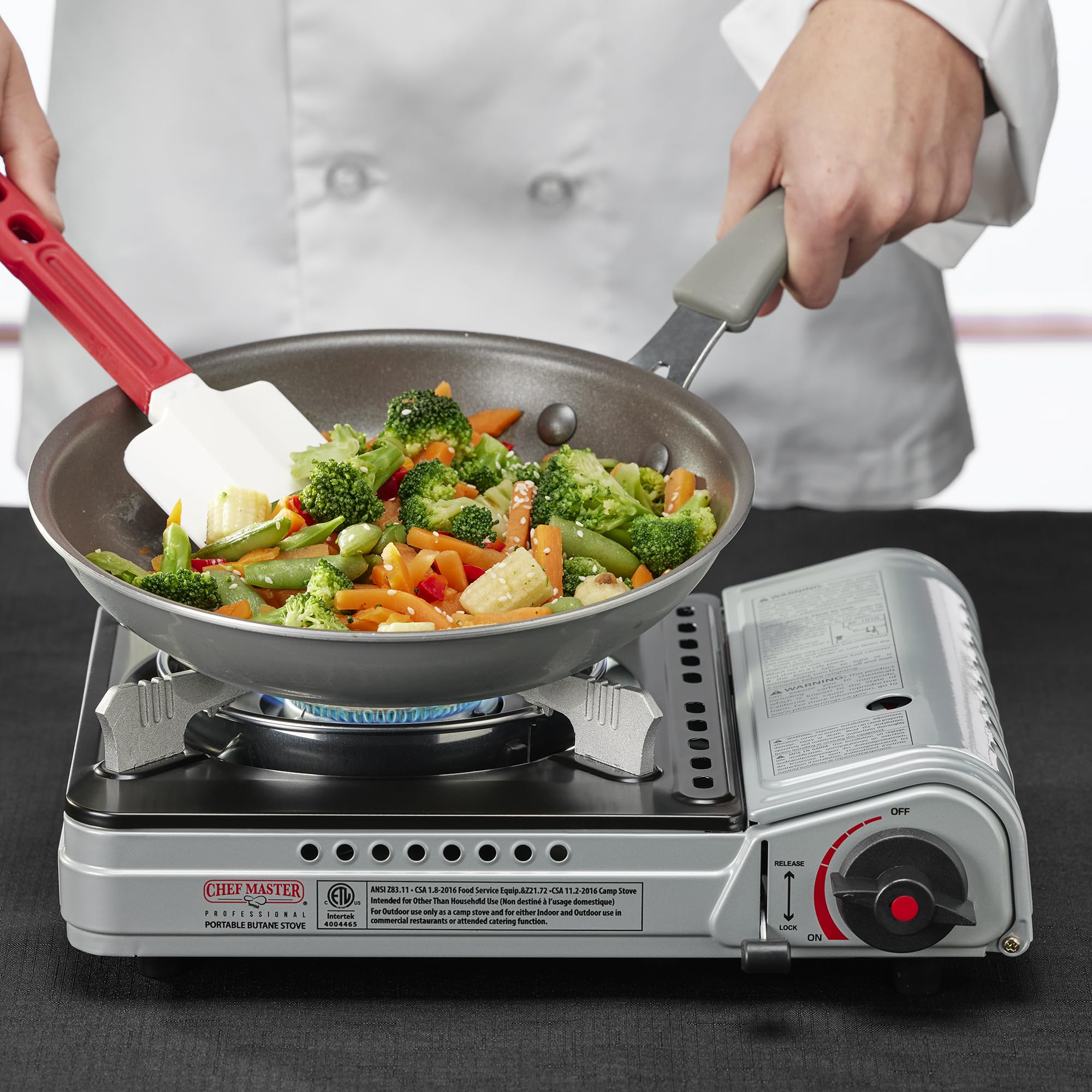 Chef Master estufa portátil 12000 BTU cocción rápida para comidas al aire libre