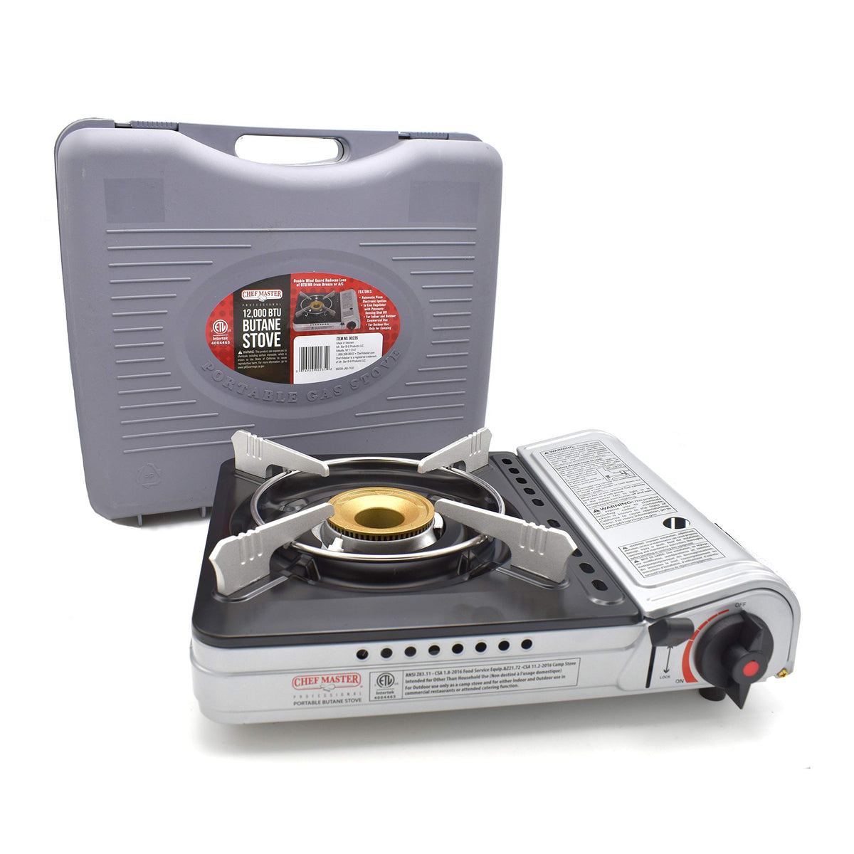Chef Master estufa portátil 12000 BTU con encendido electrónico para inicio rápido al aire libre