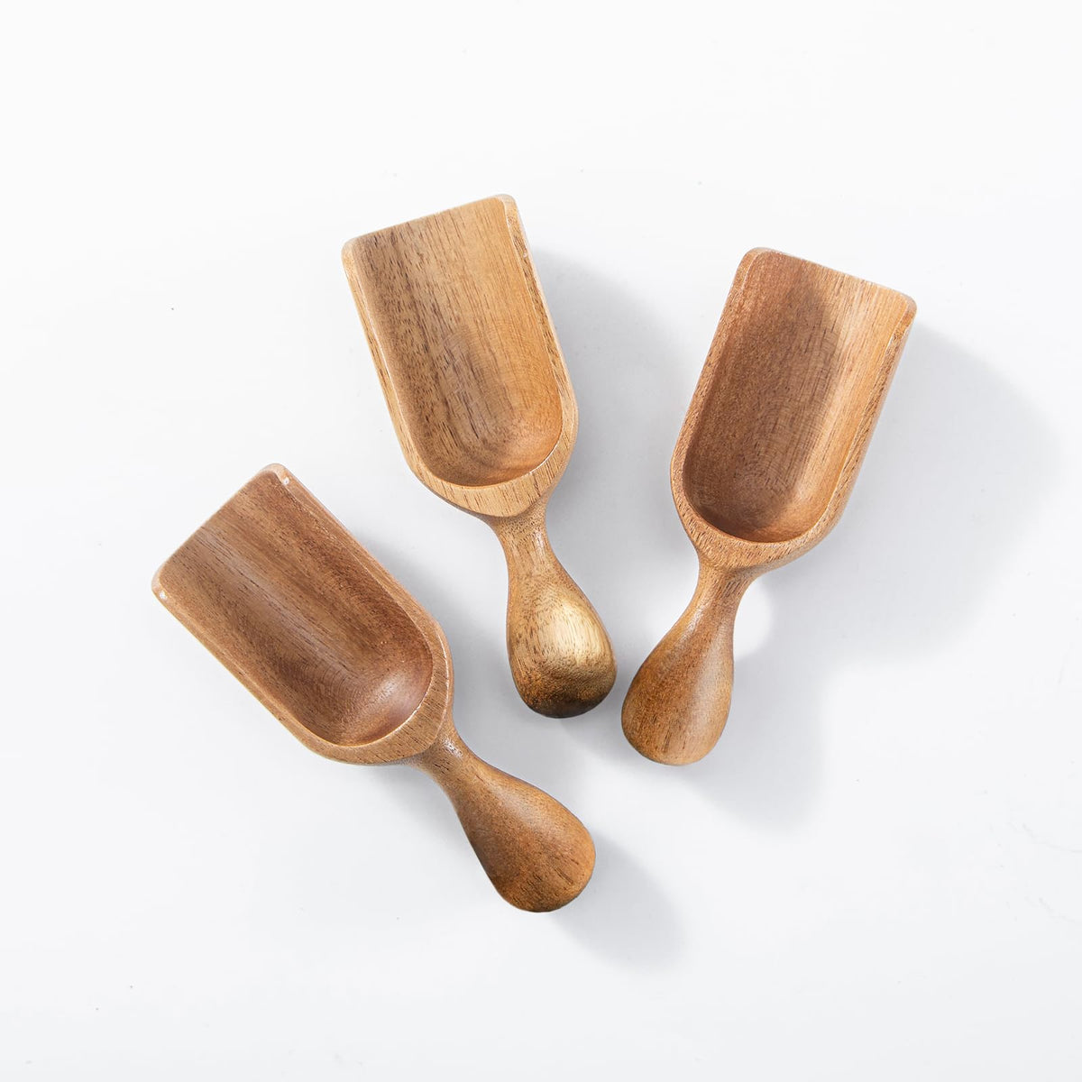 CHEF OLÉ cucharas de madera de acacia, set ideal para jarros y medición.