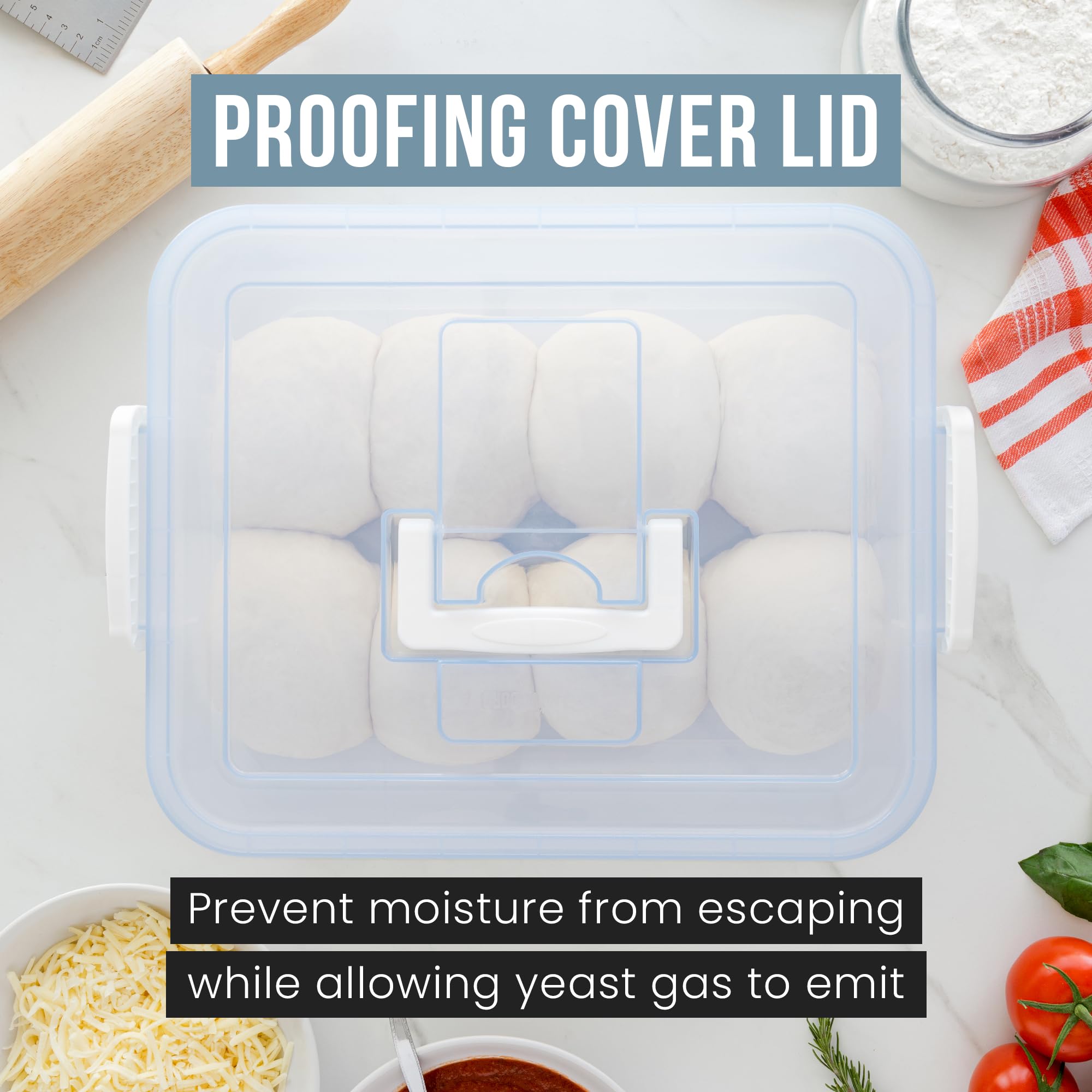 Chef Pomodoro: asa portátil para transportar la caja de masa sin esfuerzo