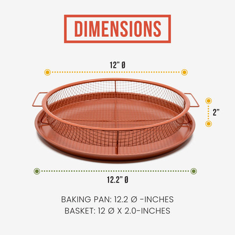 Bandeja cobre grande Chef Pomodoro, ideal para hornear porciones grandes y doradas.