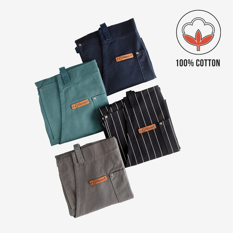 Material 100% algodón del Delantal Chef Pomodoro para tacto suave y durabilidad.