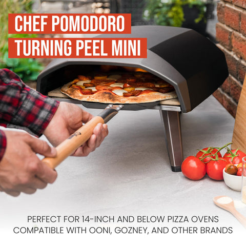 Mango de madera ergonómico de Chef Pomodoro para manejo cómodo