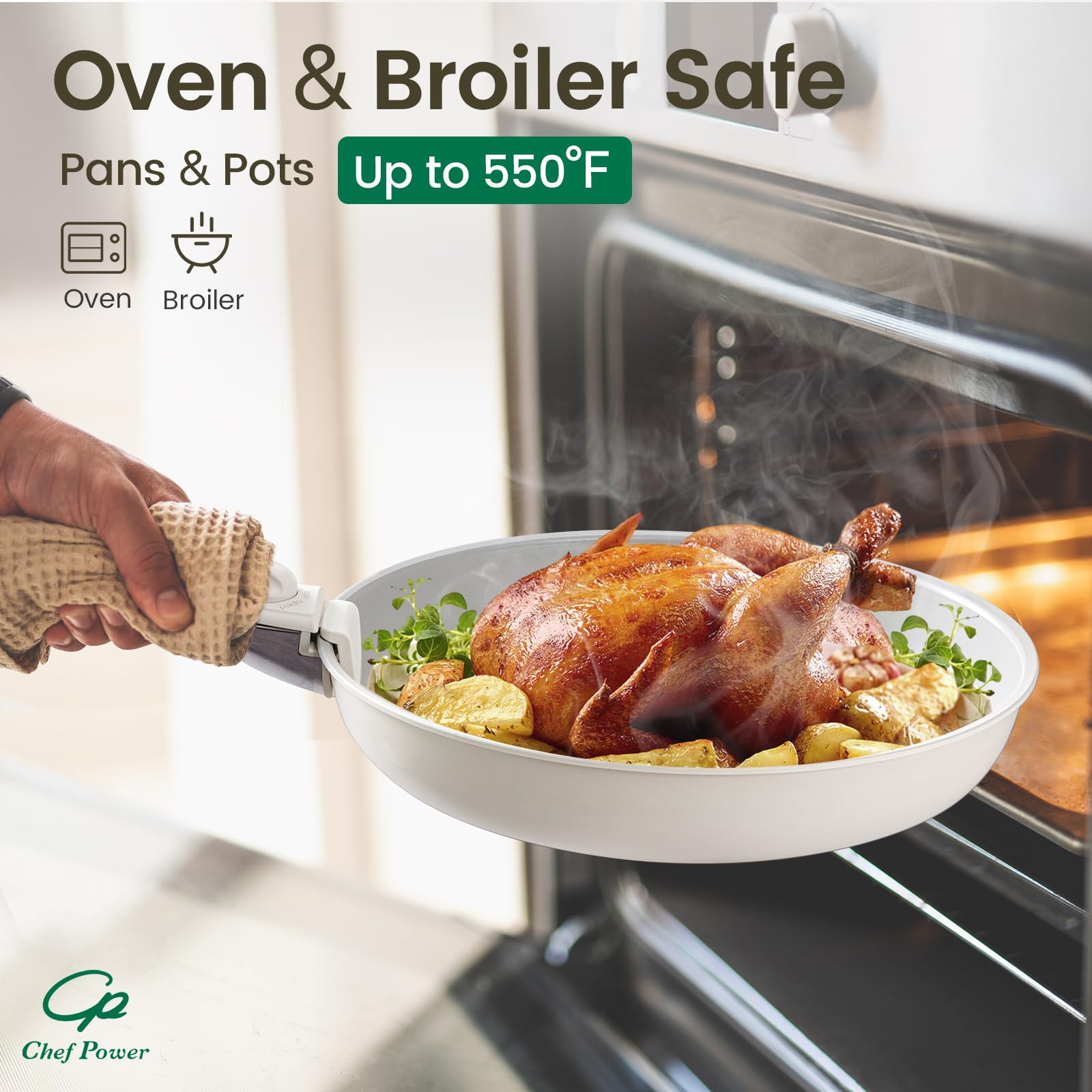 Protectores de ollas Chef Power para apilar con seguridad
