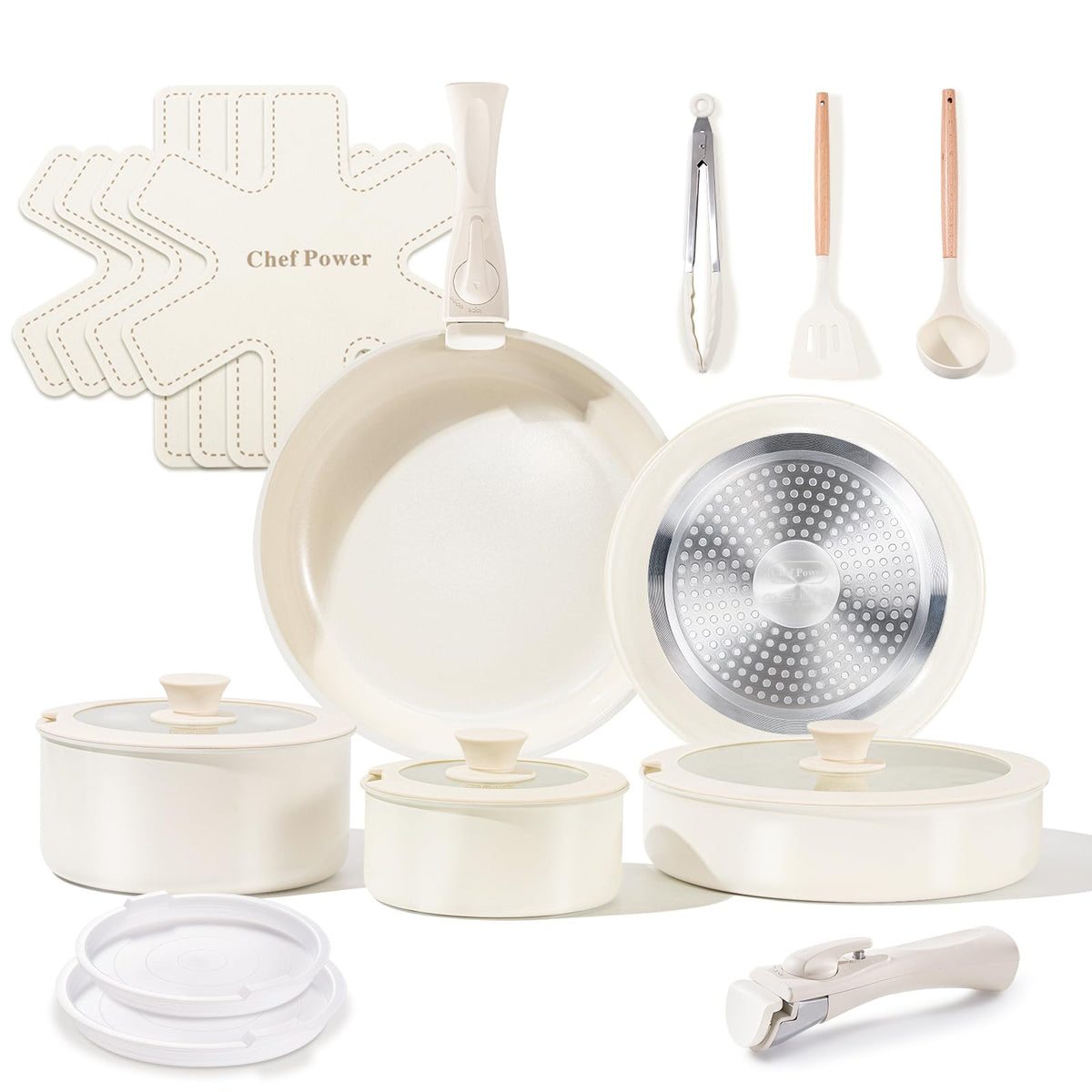 chef power set cocina ceramica desmontable, ahorro de espacio y versatilidad en la cocina
