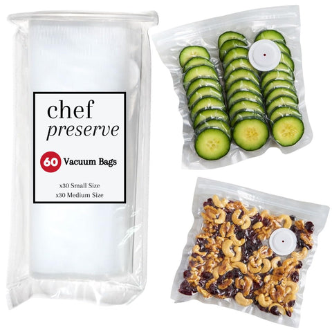 Chef Preserve: bolsas para sellado al vacío reutilizables para conservar frescura.