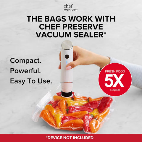 Bolsas Chef Preserve aptas para microondas para recalentar con facilidad.