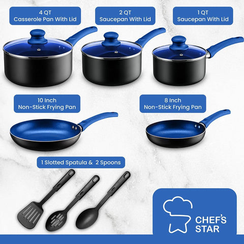 Chef's Star cazo 1 qt con tapa, para hervir salsas de forma estable.