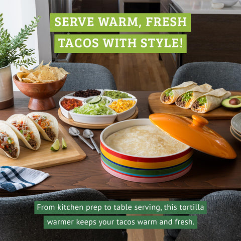 Chef Tacos tapa incluida para retener calor y humedad