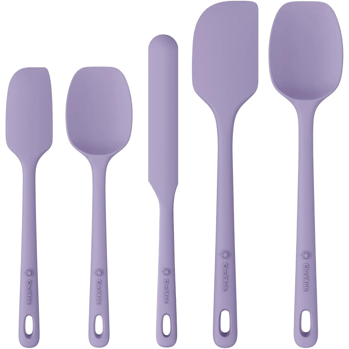 ChefAide conjunto de espátulas de silicona para cocinar sin rayar recubrimientos antiadherentes