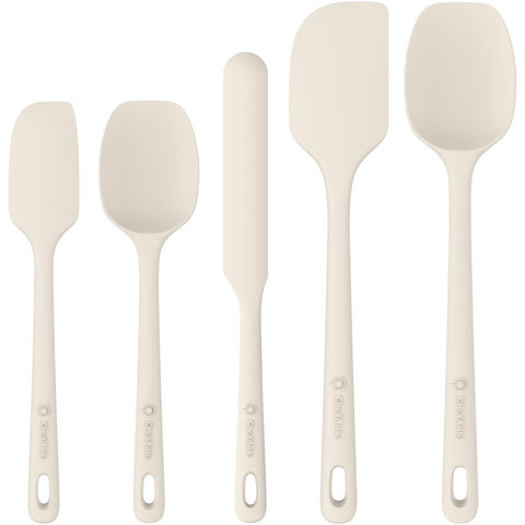 ChefAide set de 5 espátulas de silicona con mango ergonómico para batir y raspar