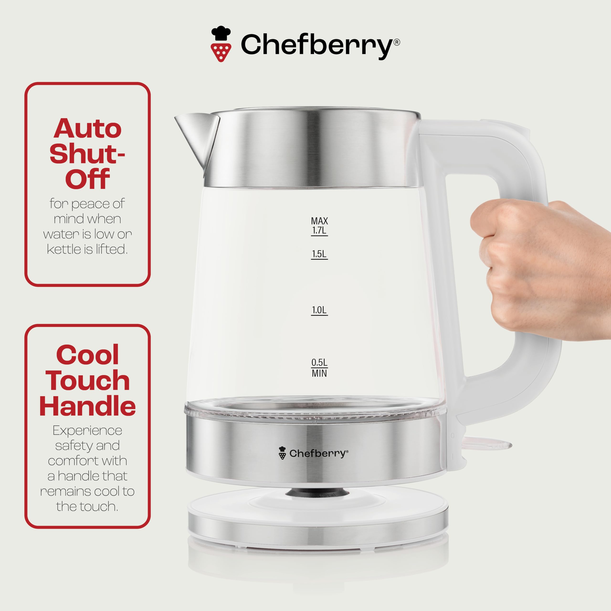 Chefberry asa fría al tacto para verter con seguridad