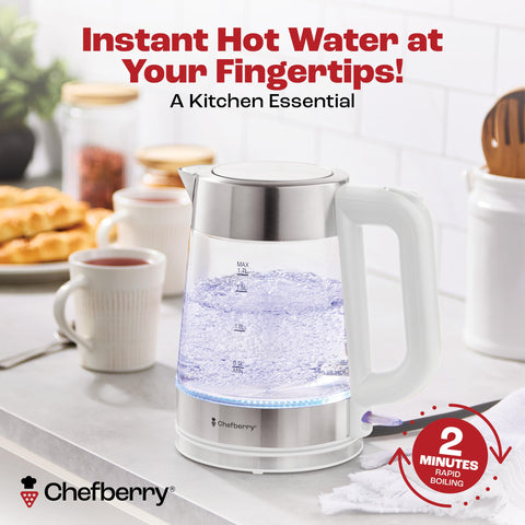 Chefberry hervidor sin plástico para agua pura y sabor natural