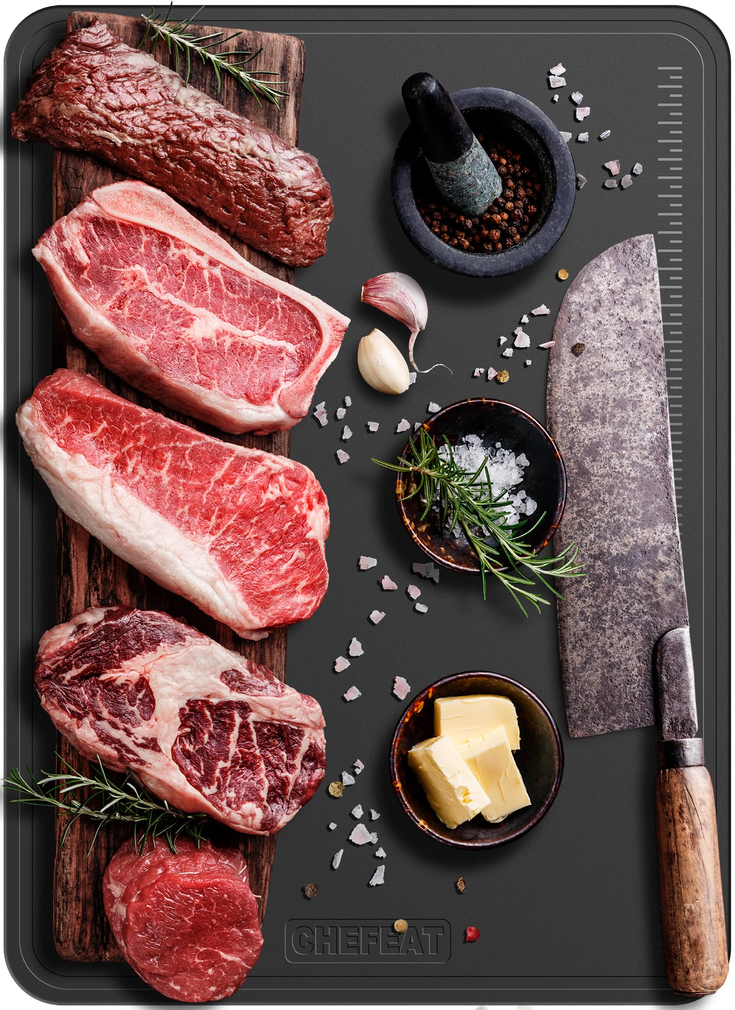 CHEFEAT tabla de corte TPU apta para lavavajillas y fácil de limpiar