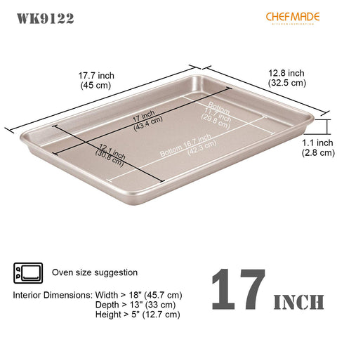 Borde de acero al carbono 0,8 mm de CHEFMADE para mayor durabilidad