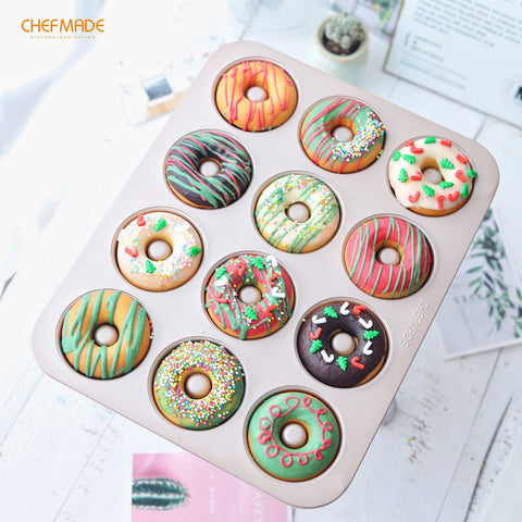 CHEFMADE molde para donas con recubrimiento seguro y uso diario en casa.