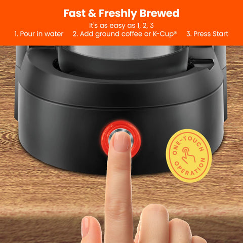 Chefman InstaCoffee lista para tazas grandes, perfecta para oficina o dormitorio