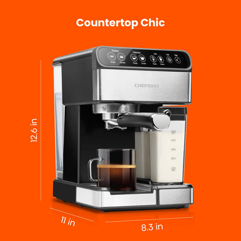 Chefman prensador y medidor para espresso a tu gusto.