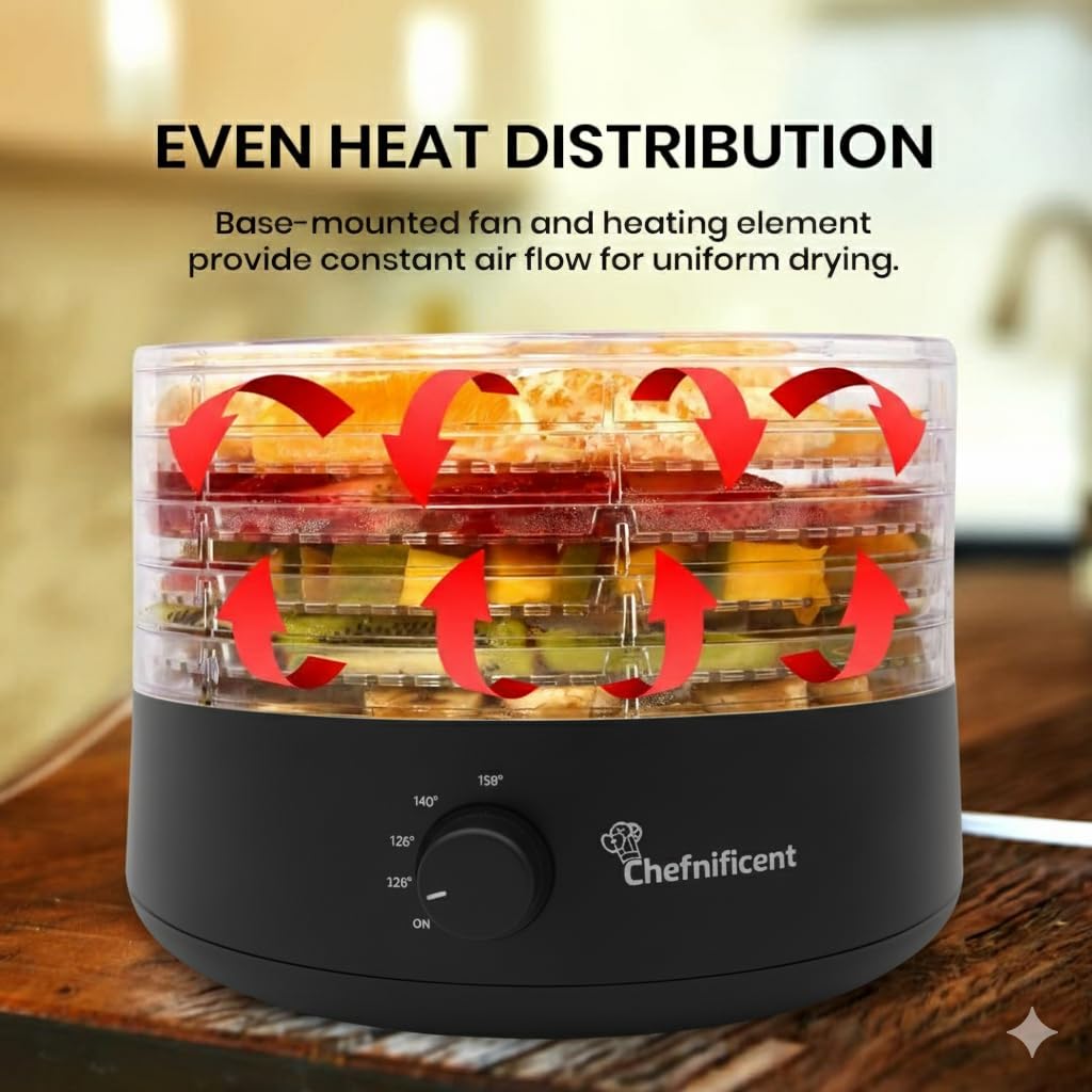 Chefnificent DryMax 280 control de temperatura sencillo para frutas y carnes