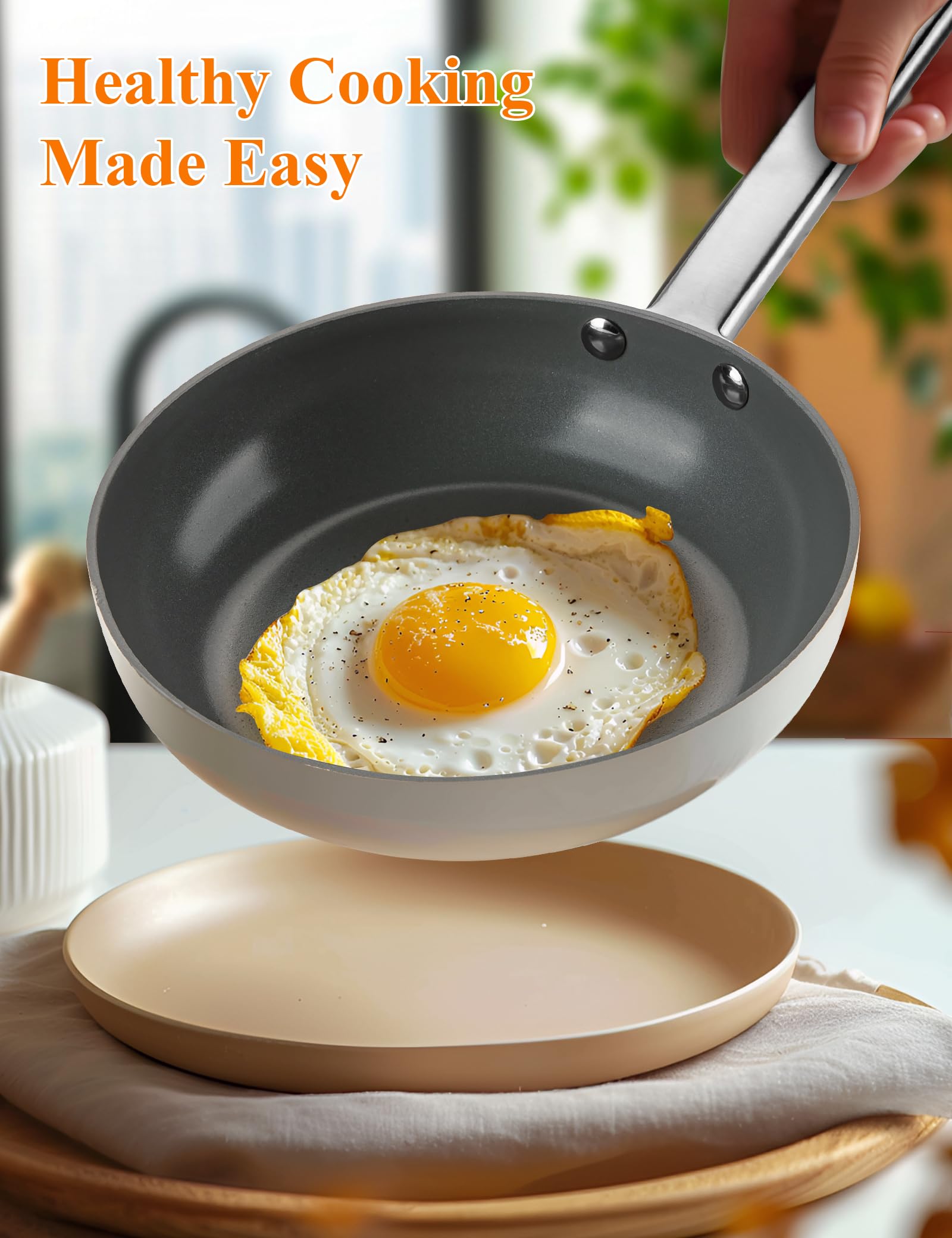 Mango ergonómico y resistente al calor de ChefRobot para un manejo cómodo.