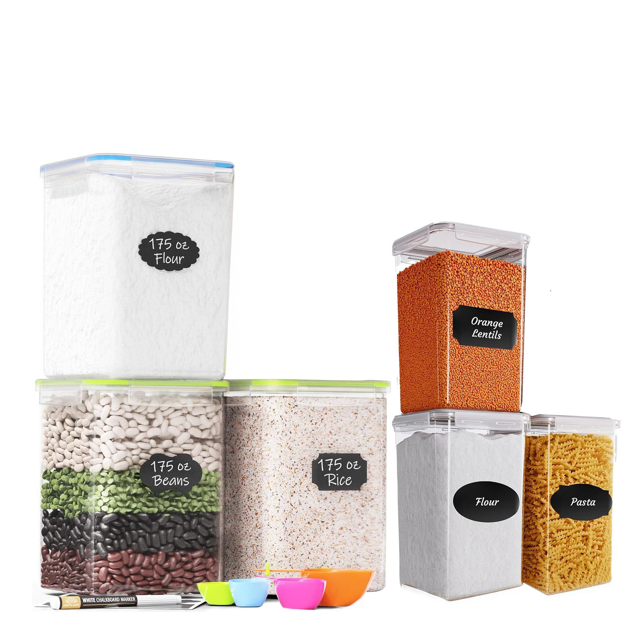 Chef's Path despensa organizada con almacenamiento transparente y práctico