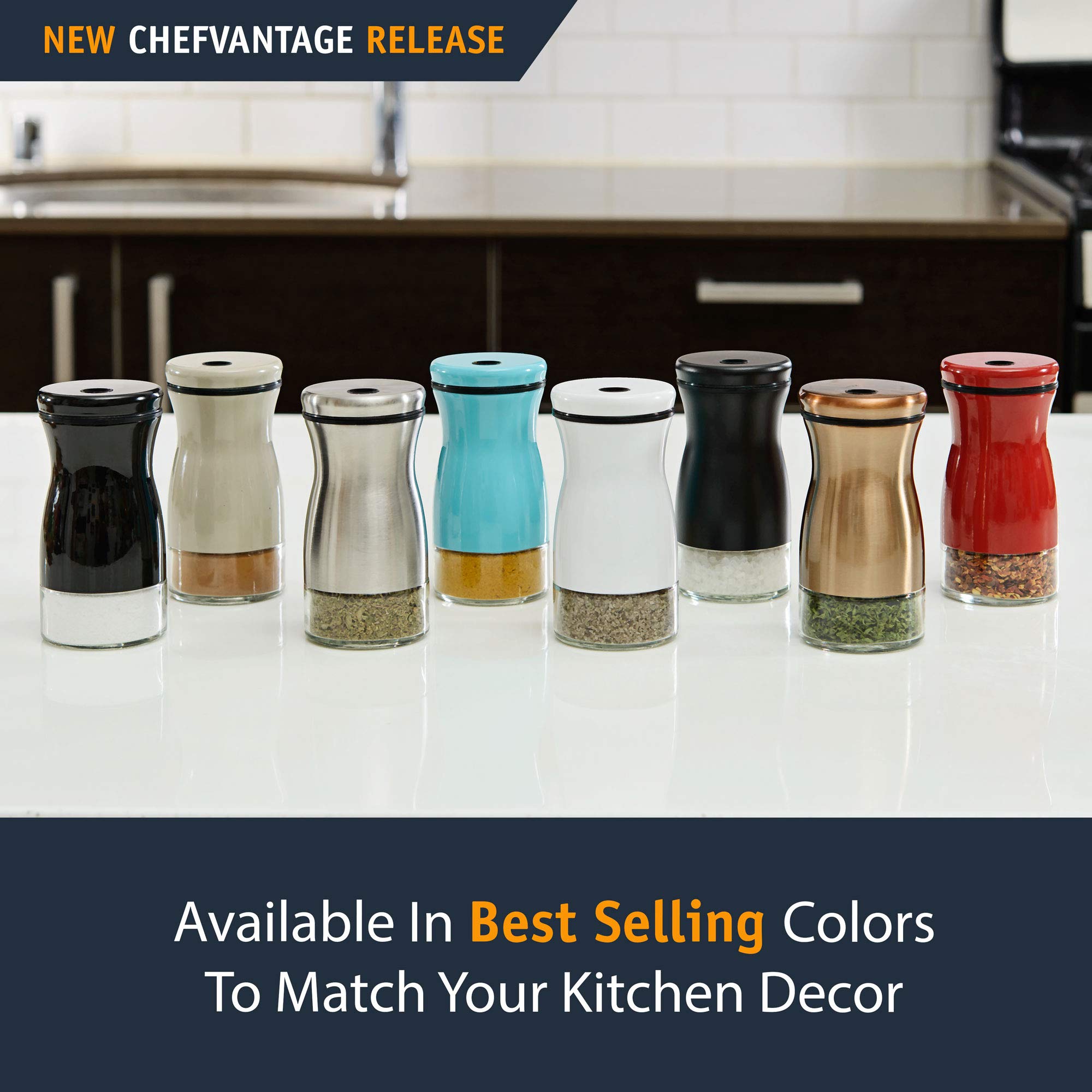 CHEFVANTAGE colores disponibles: acero, rojo, blanco y negro para la cocina