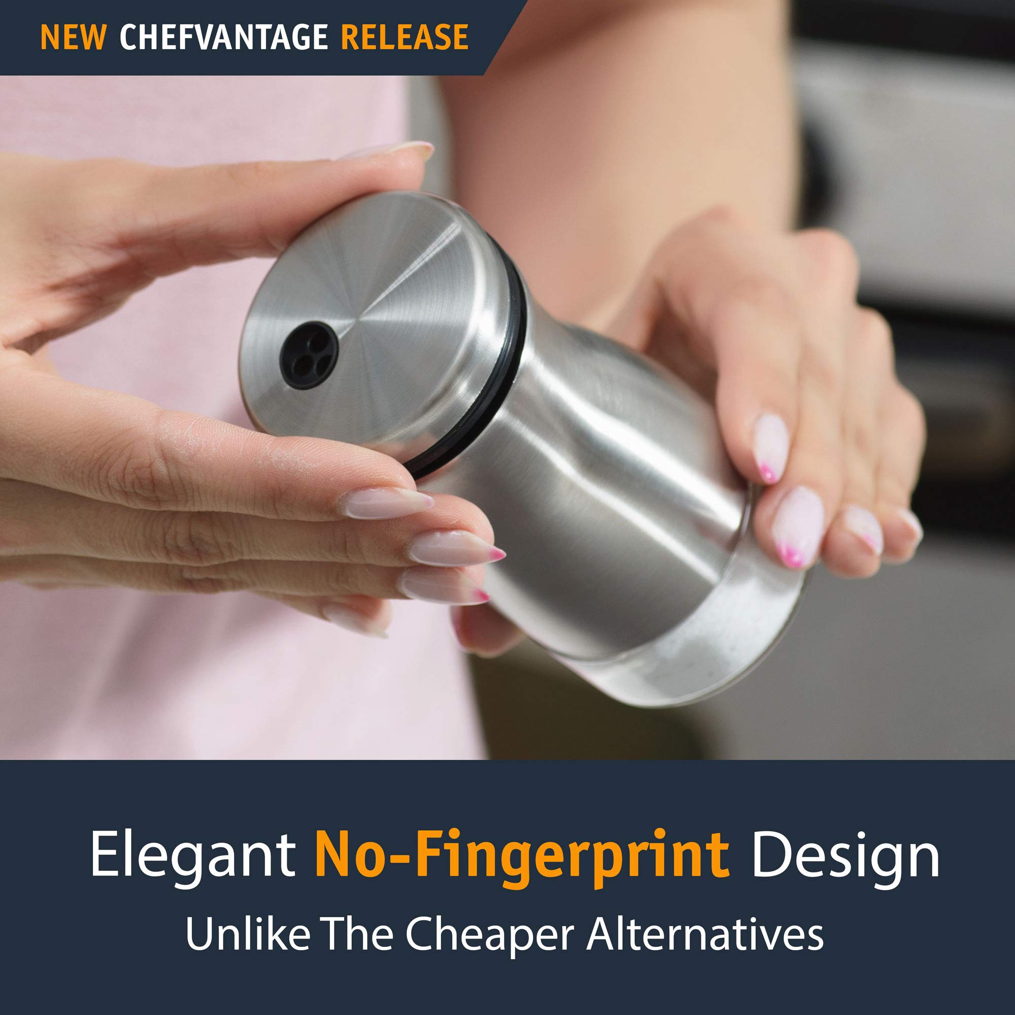 CHEFVANTAGE envase de cristal con capacidad media taza fácil de limpiar