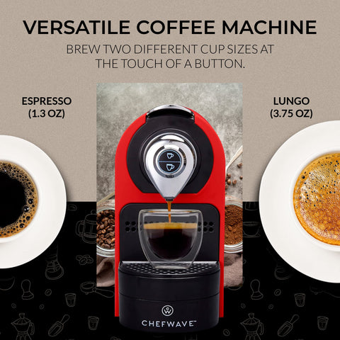 ChefWave Espresso Controles simples; operación rápida y limpieza sencilla.