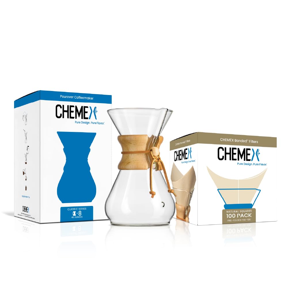 CHEMEX bundle de 8 tazas con empaque exclusivo para uso diario.