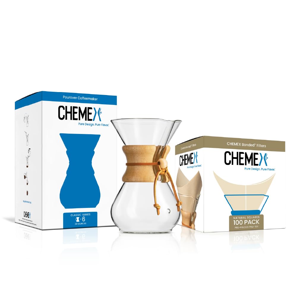 CHEMEX bundle seis tazas serie clasica, diseño elegante para un ritual diario.