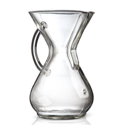 Chemex cafetera de vidrio con mango para un vertido suave y controlado