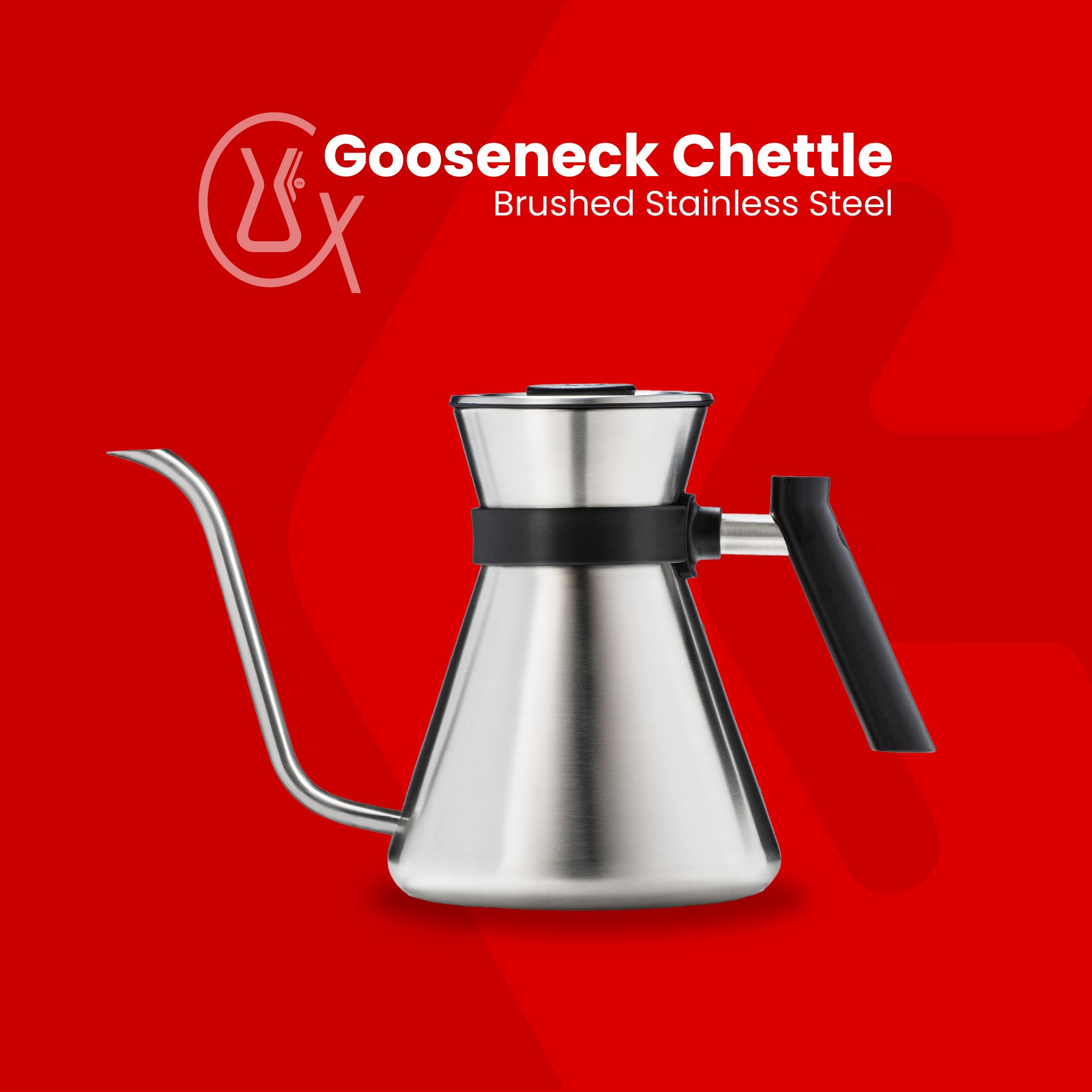 Chemex Chettle, capacidad de 1.2 litros para lote completo de café.