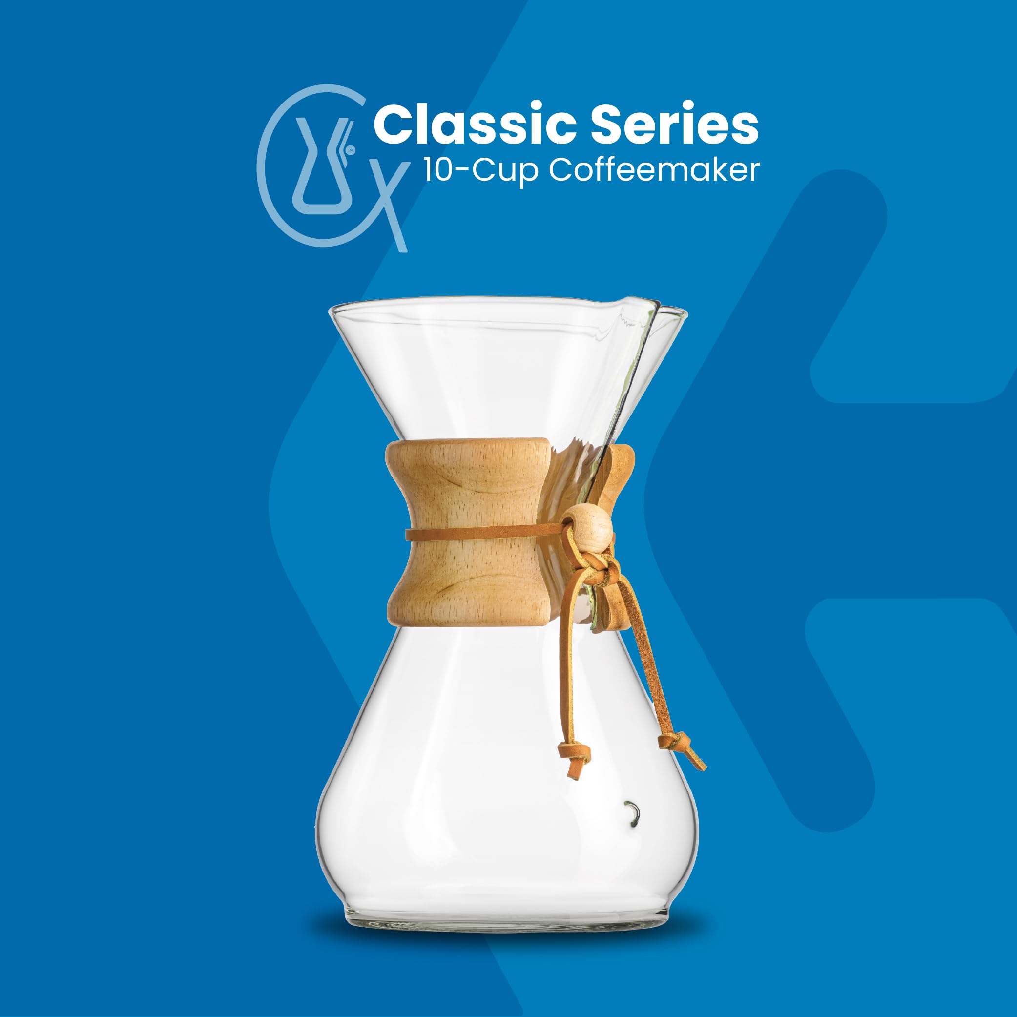 Chemex con empaque exclusivo, ideal para regalo o colección elegante.