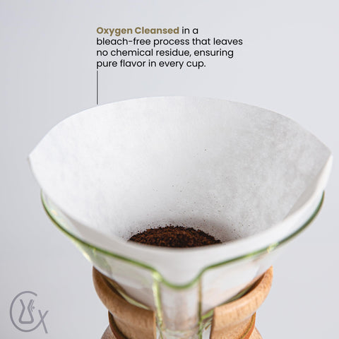 Filtros Chemex para una filtración uniforme y sabor puro.