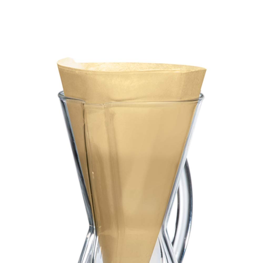 Chemex Filtro Natural Media Luna, forma cónica para extracción uniforme y sabor limpio.