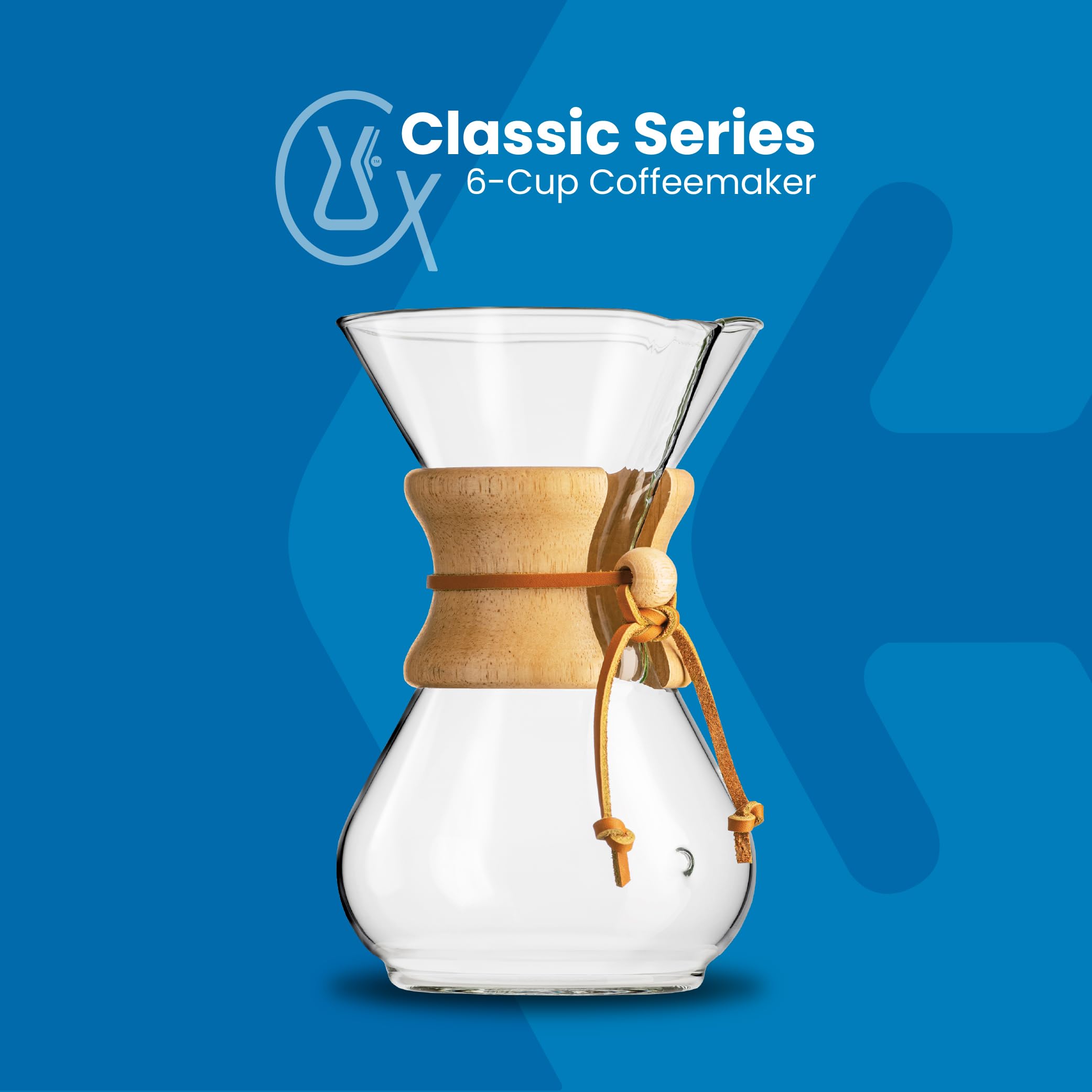 Chemex jarra de vidrio borosilicato, claridad alta para cafe limpio