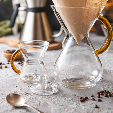 Chemex tapa de vidrio uso diario, mejora la experiencia diaria de preparar café.