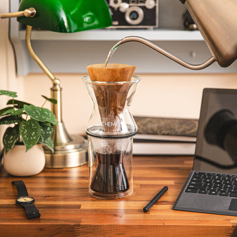 Chemex taza doble aislada, doble pared; mantiene la temperatura y evita condensación.
