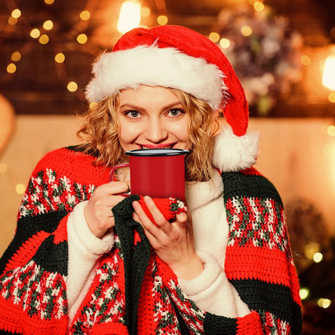 Taza CHENGU esmaltada para café o chocolate caliente, experiencia de temporada